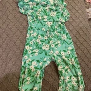 Cat and Jack Teal Romper (Kids M 7/8)